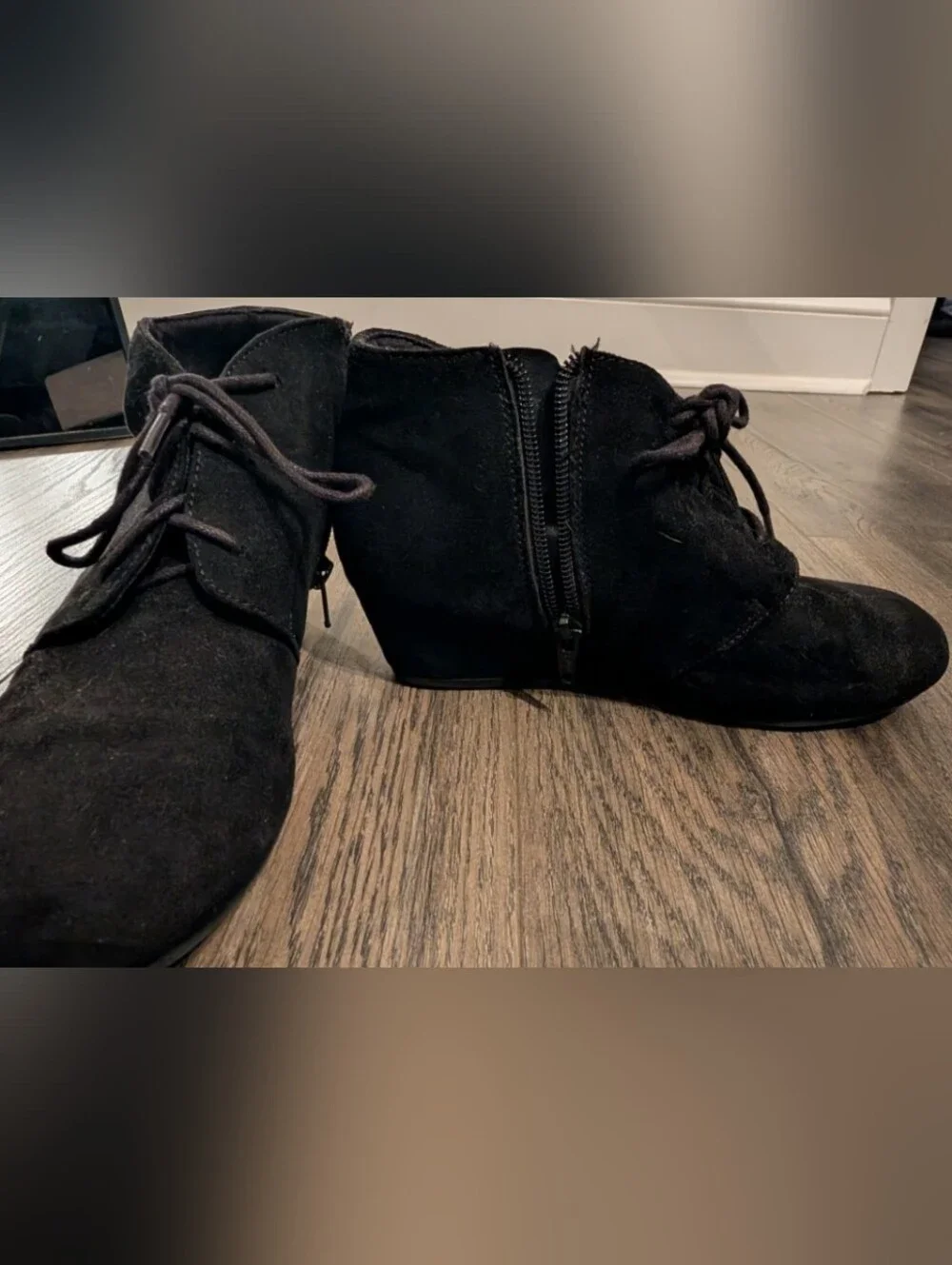 3/$16 Wonder Nation Girls Lace-Up Wedge Ankle Boots